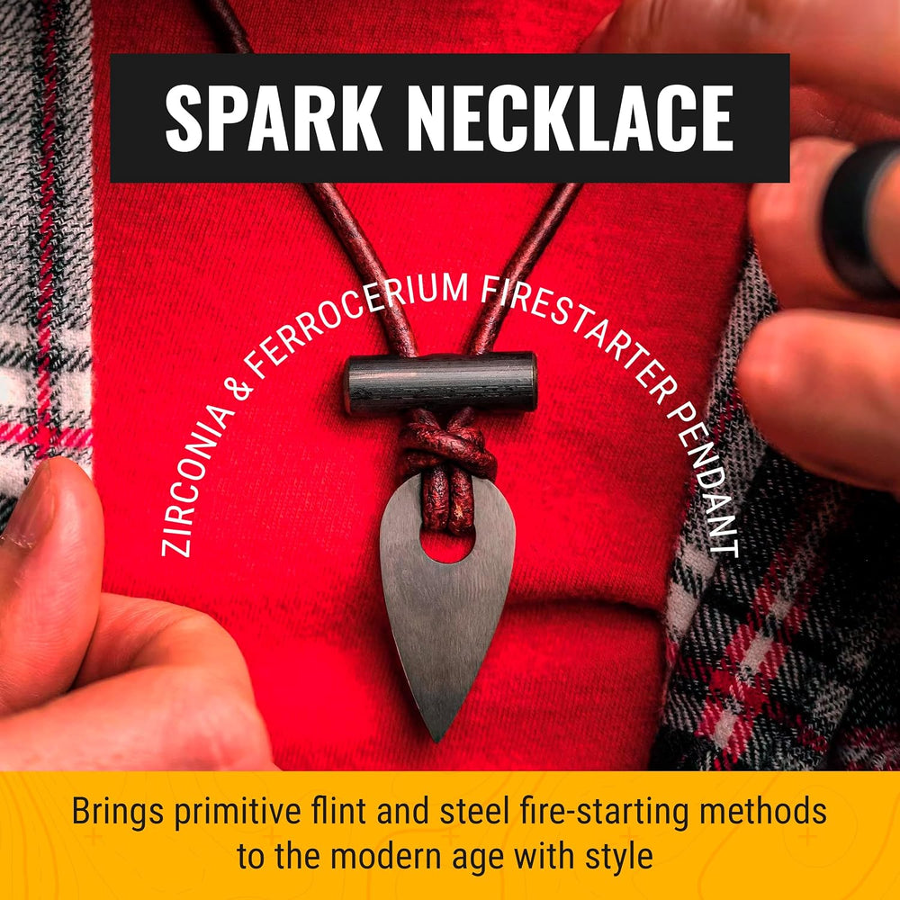 Wazoo Gear Spark Necklace™ Wearable Ferro Rod Firestarter