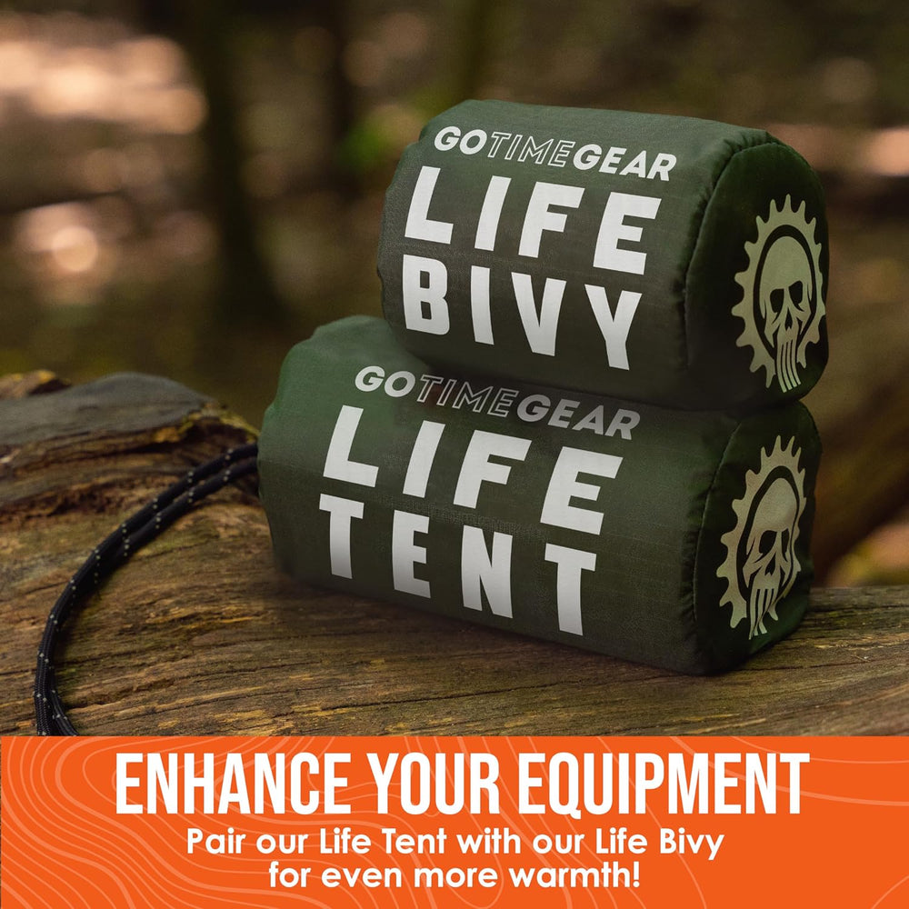 Survival Life Tent โข 2 Person Mylar Emergency Shelter Tube Tent + Paracord โข ...