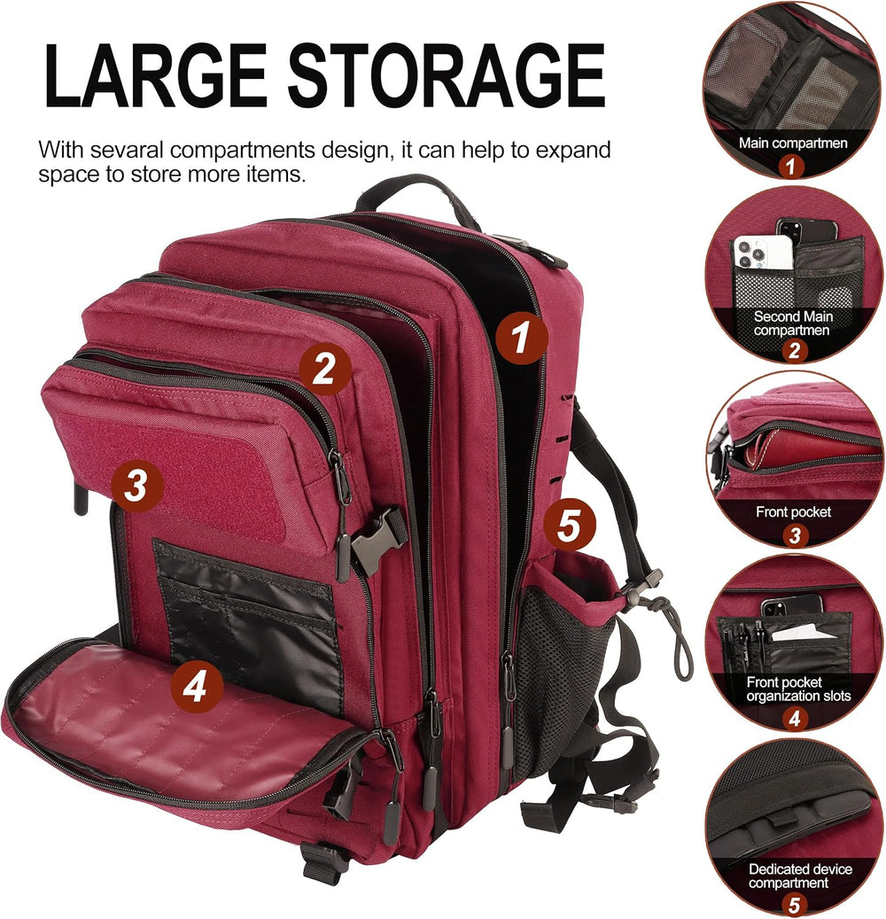 LHI Tactical Military Backpack for Men 25L/45L Large Molle Army Assault Pack ...