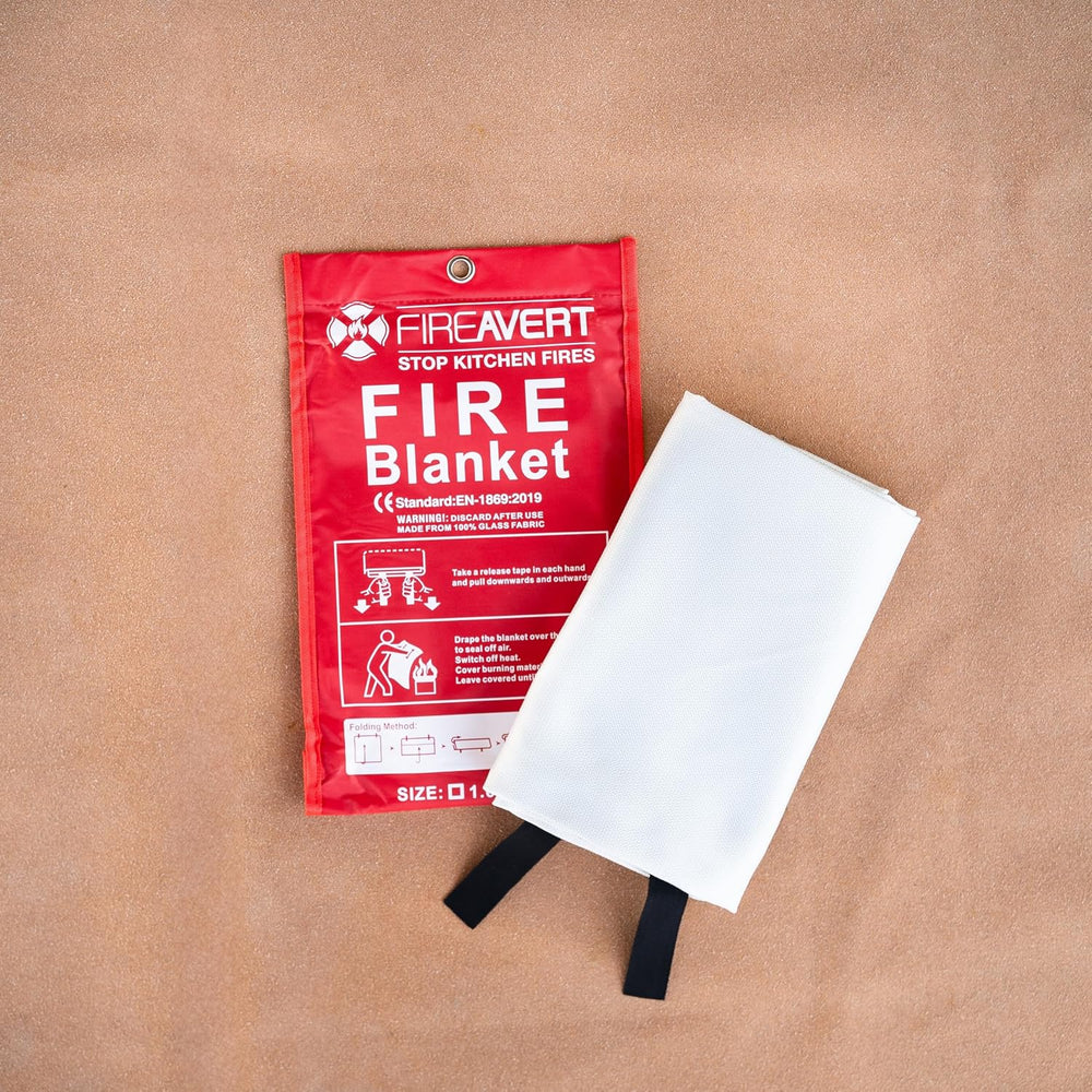 FireAvert Emergency Fire Blanket for Home and Kitchen – Fire Safety Blanket f...