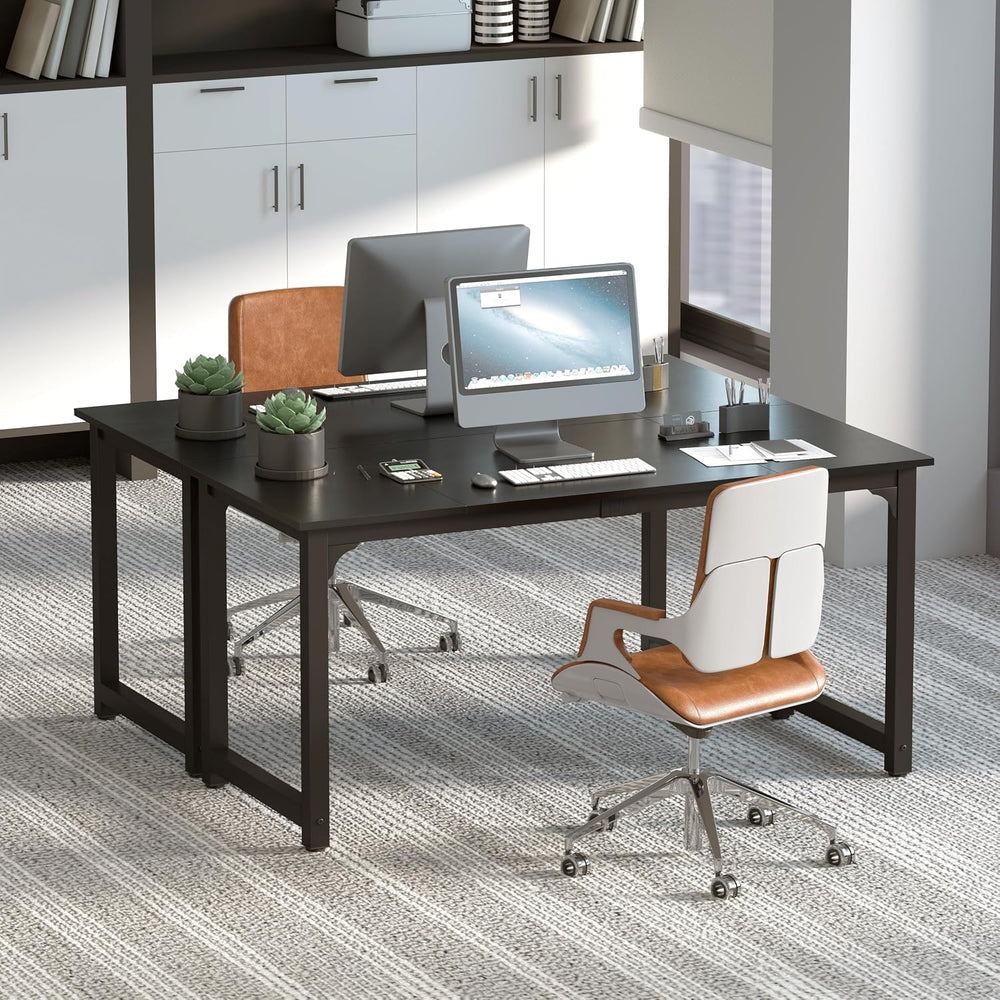 NSdirectModern Computer Desk 63 inch Large Office Desk Writing Study Table fo...