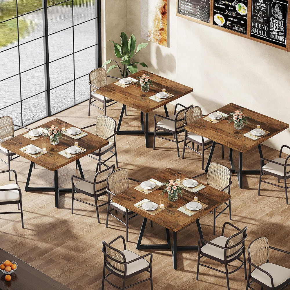 Tribesigns Square Commercial Dining Table Set of 6, 31.5" Dinner Table w...