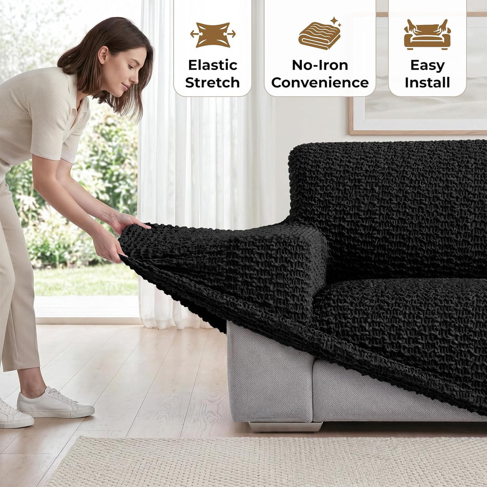 PAULATO Stretch Sofa Slipcovers – Soft Elastic Fabric Couch Cover for Armchai...