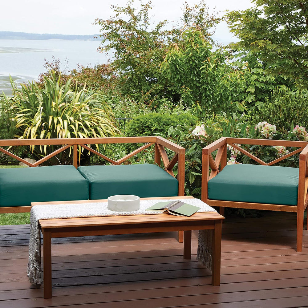 Classic Accessories Ravenna Water-Resistant 21 x 20 x 4 Inch Patio Back Cushi...