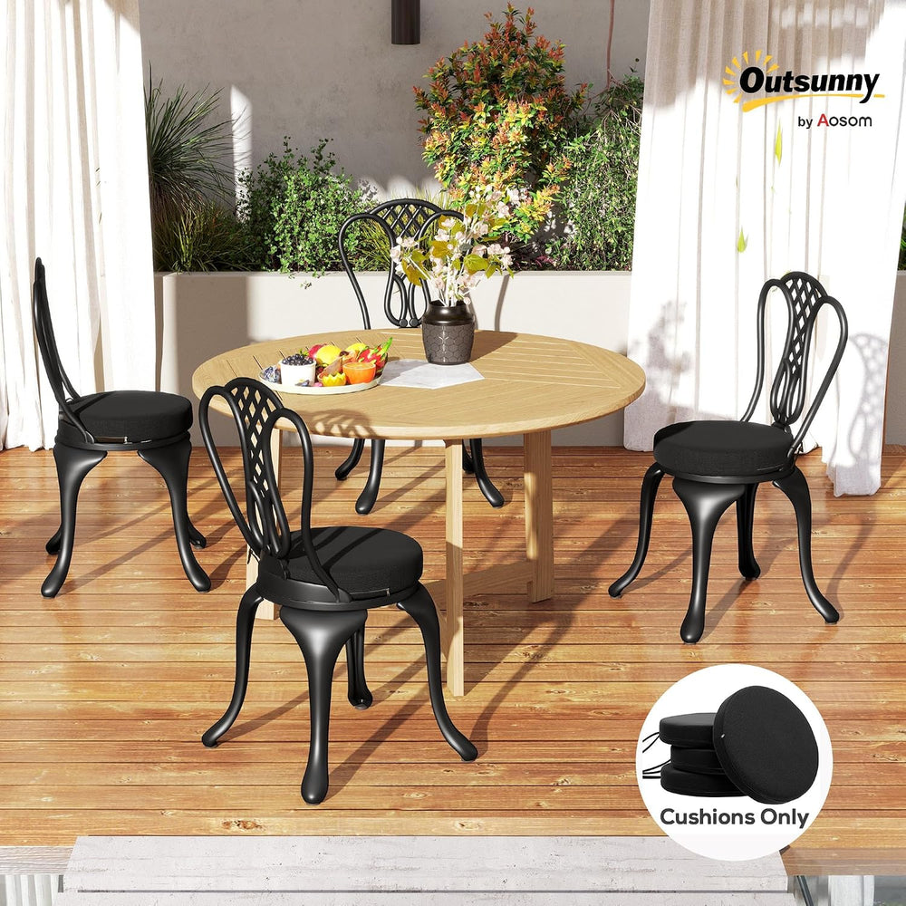 Outsunny Outdoor Bistro Chair Cushions Set of 4 15" x 15" x 3"...