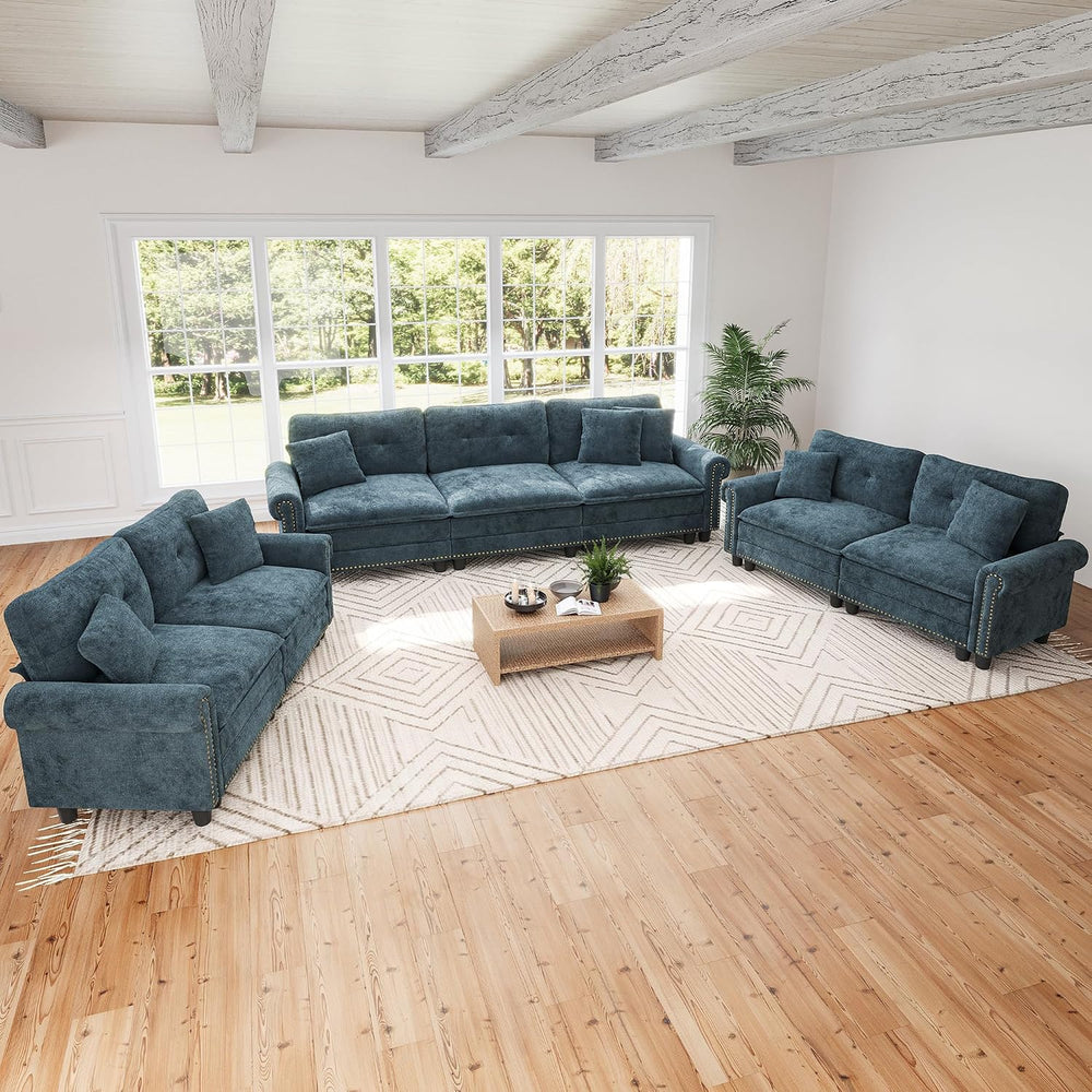 SUNSHINE VALLEY Modular Sectional Sofa and Loveseat Set Living Room 3-Piece |...