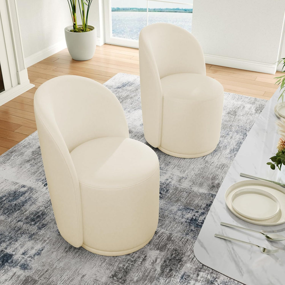 Swivel Barrel Dining Chairs, Upholstered Modern Accent Chair for Living Room,...