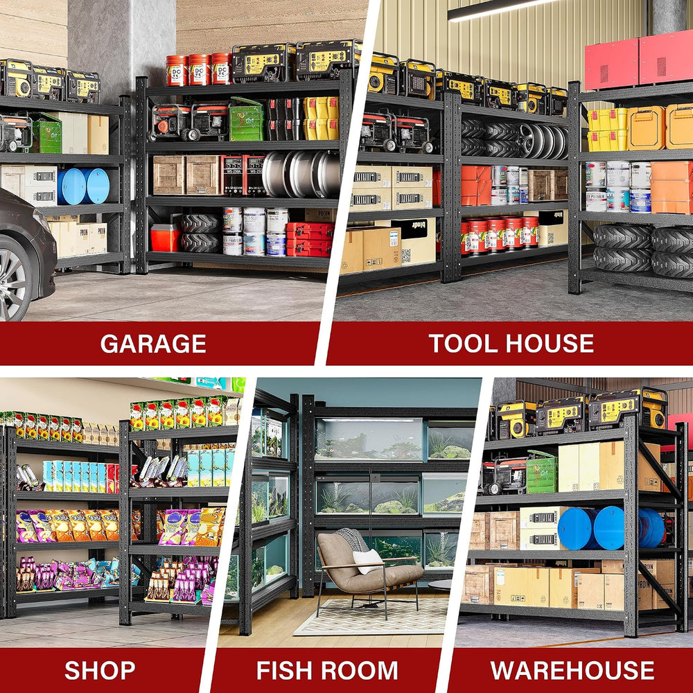 48" Wide Heavy Duty Garage Shelving Units,3000LBS 24 Deep Storage Shelve...