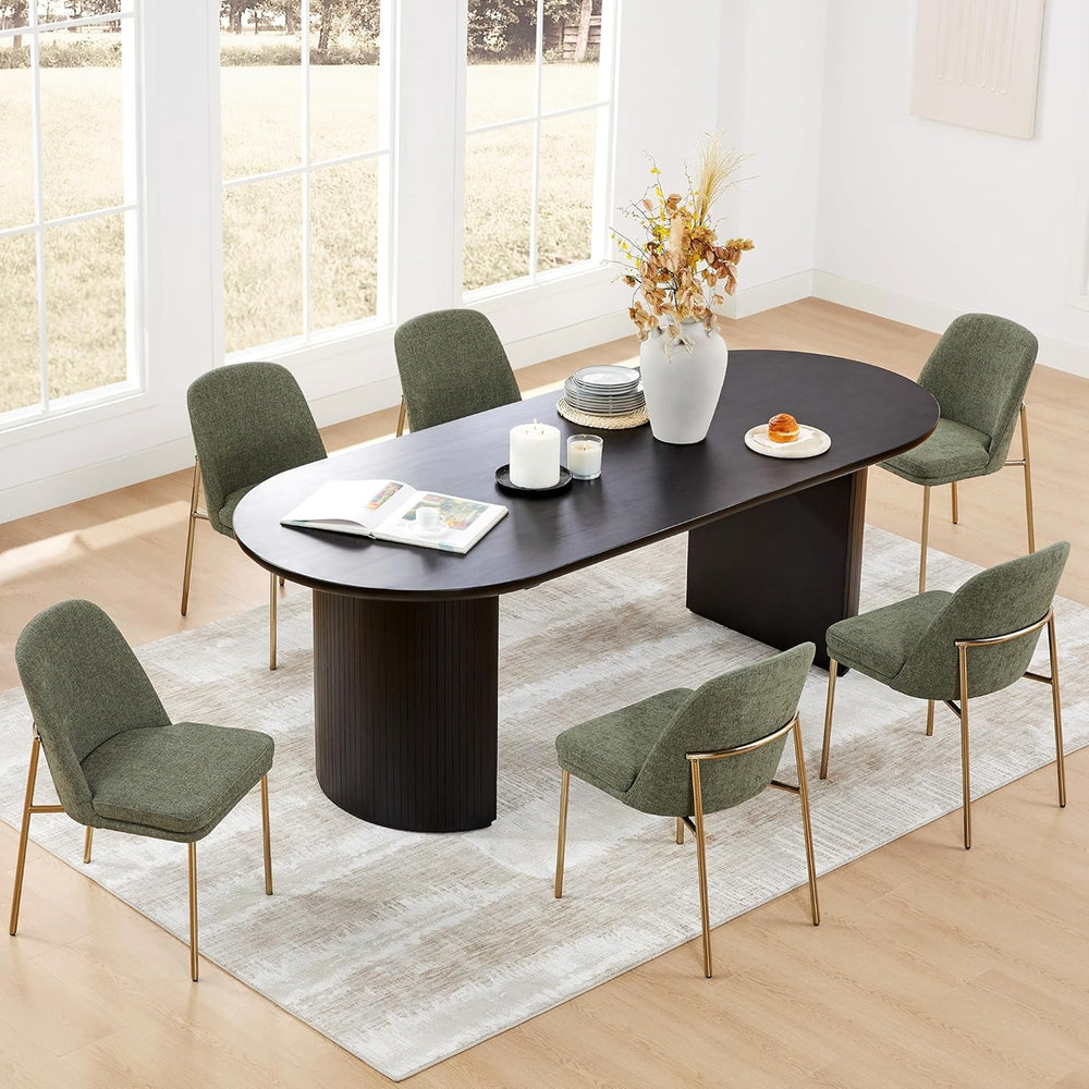 CHITA Modern Dining Chairs Set of 6, FSC Certified Metal Dining Chair for Din...