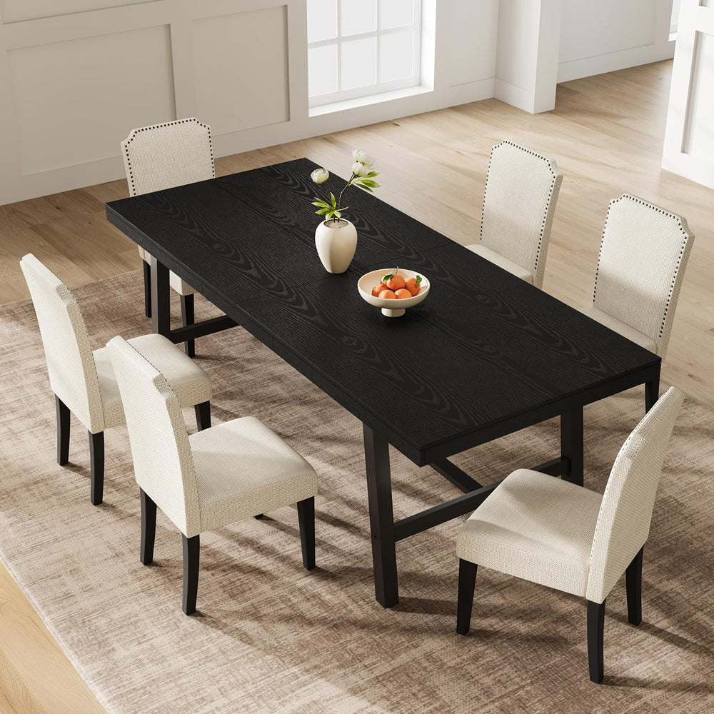 Garvee Industrial Dining Table for 6-8, 78.74" Extra Long Rectangular Ki...