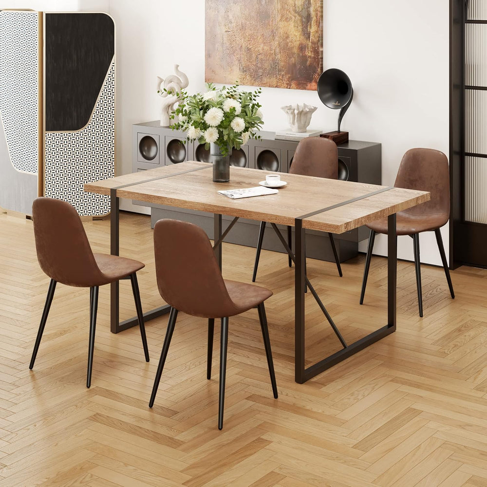 55'' Dining Table Set for 4, 4 Chair Dining Table Set | Dinner Table ...