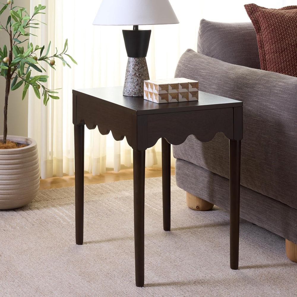 SAFAVIEH Home Collection – Neha Dark Chocolate Brown Solid Wood Frame Accent ...