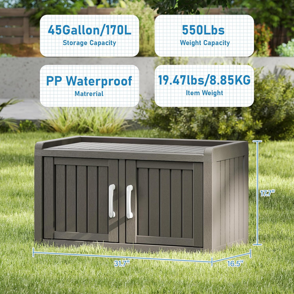 NUNU LAB Shoe Cabinet, Waterproof UV-Resistant Outdoor/Indoor Shoe Storage Ca...