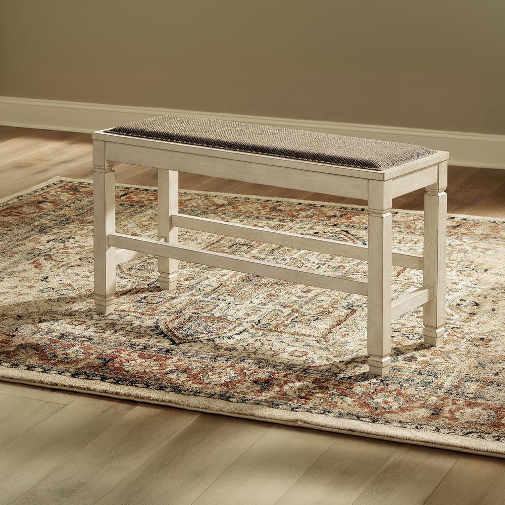 Signature Design by Ashley Bolanburg Double Upholstered Bench, Counter Height...