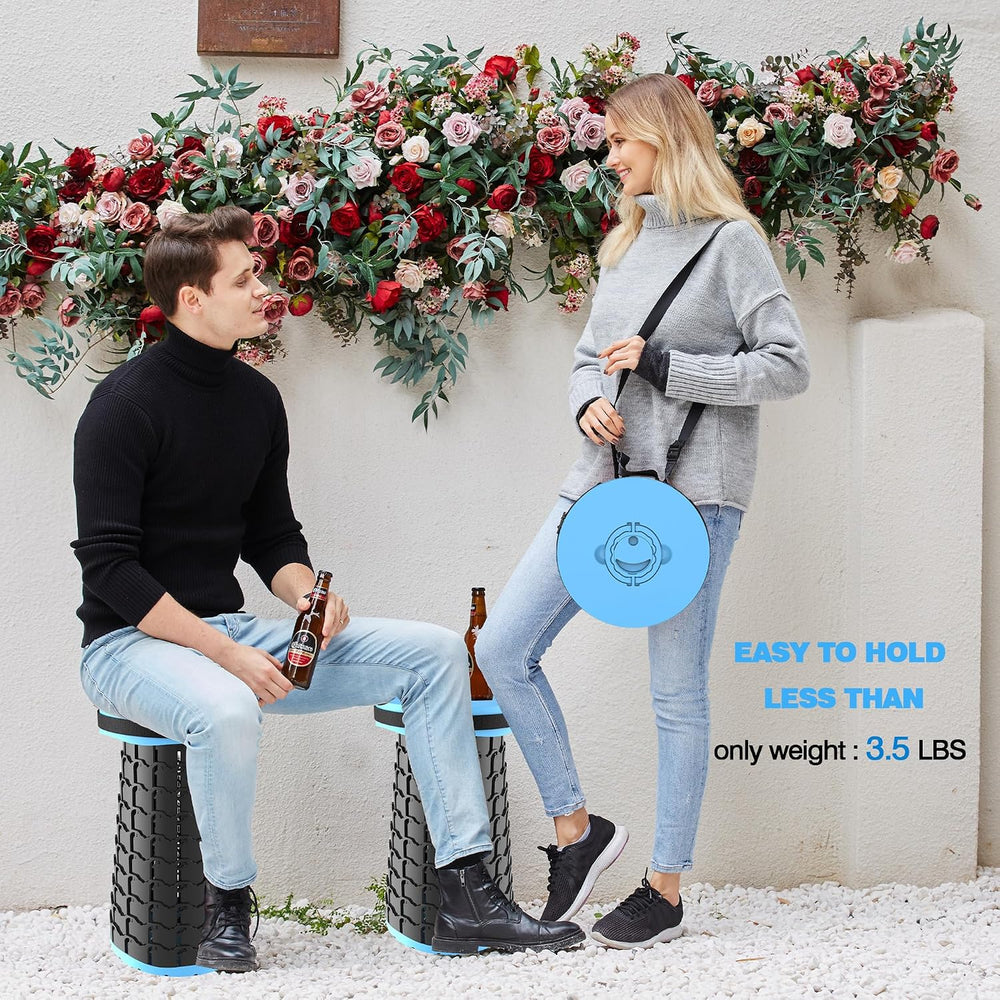 Upgraded XXL Collapsible Stool with Thick Cushion 19.7",1000lbs Max Weig...