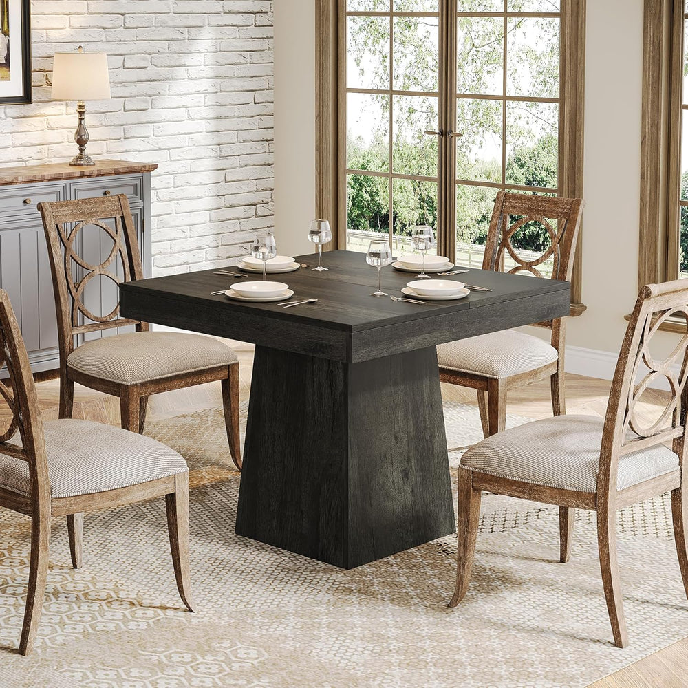 Tribesigns Square Dining Table for 4, 31.5-Inch Small Kitchen Table with Stur...