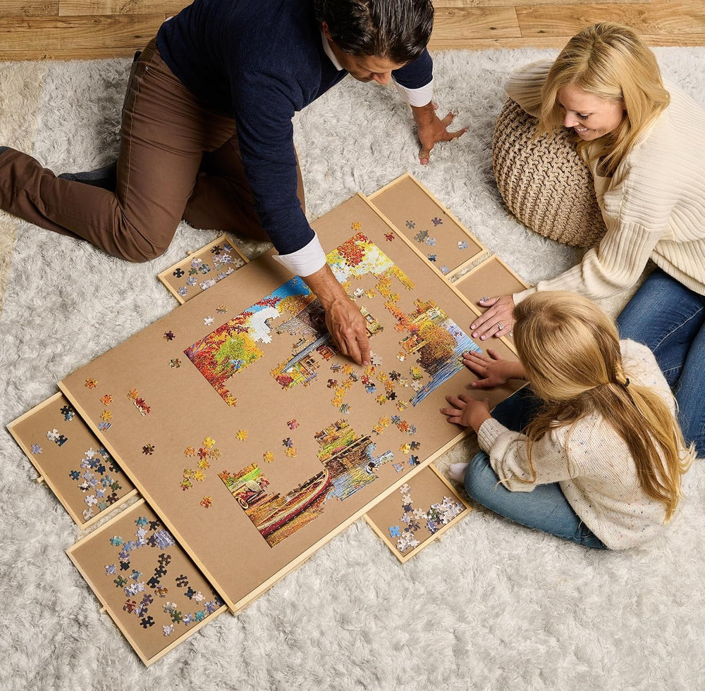 1500 Piece Rotating Wooden Puzzle Board (Fits Puzzles Up to 35" x 26&quo...