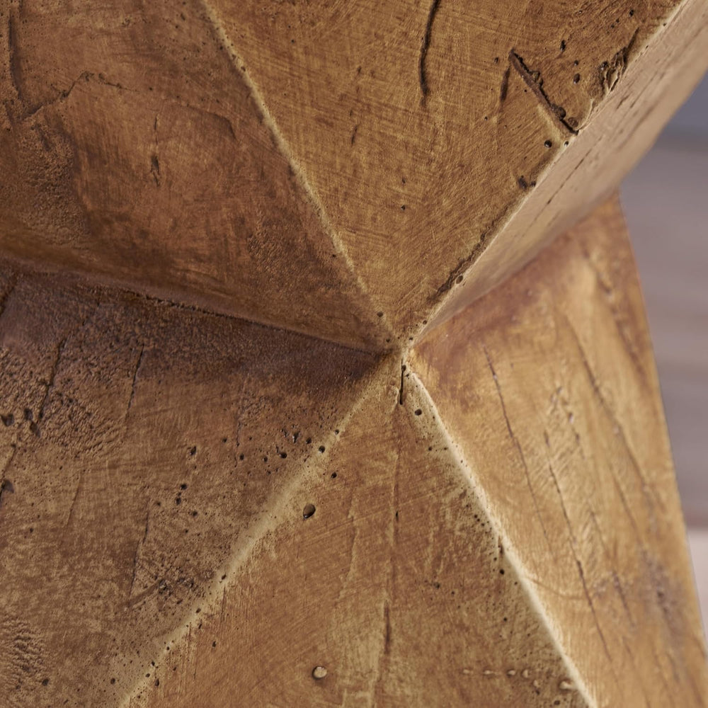 Geometric Side Table: Abstract Hourglass Design Lightweight Concrete Structur...