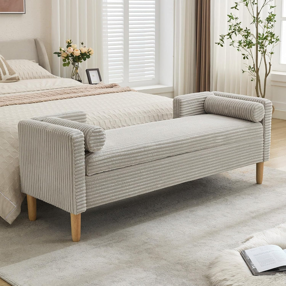 Chifee & Vingol 65.35" W Ottoman with Storage Bench for Bedroom End ...