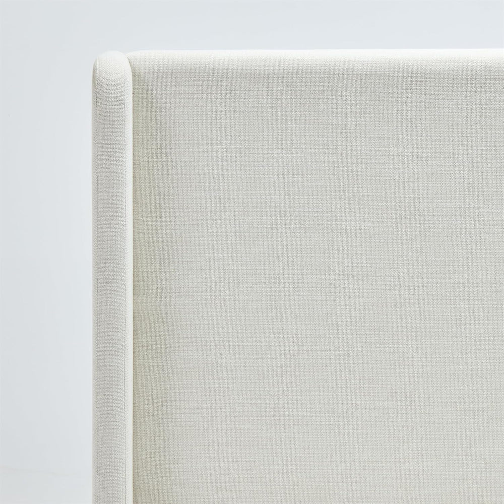 California King Upholstered Bed Frame 52" Tall Wingback Headboard