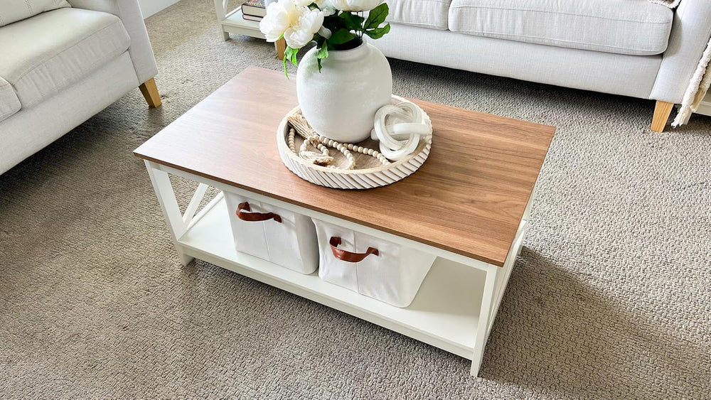 PHI VILLA End Table and Coffee Table Set for Living Room, Console Table