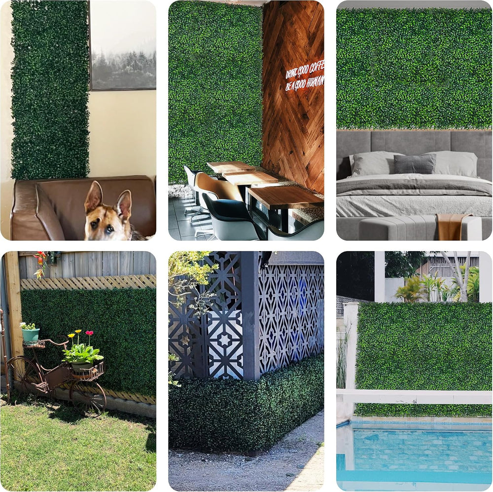 20"x 20"(8P), UV-Protected Artificial Boxwood Panels, 4-Layer Leaf