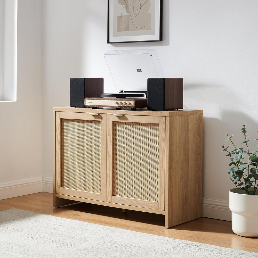 Crosley Furniture Kenji Record Player Cabinet with Vinyl Storage, Media Stand...