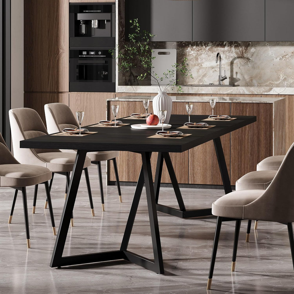 Tribesigns 70.86-Inch Large Dining Table for 6-8, Modern Dining Room Table wi...