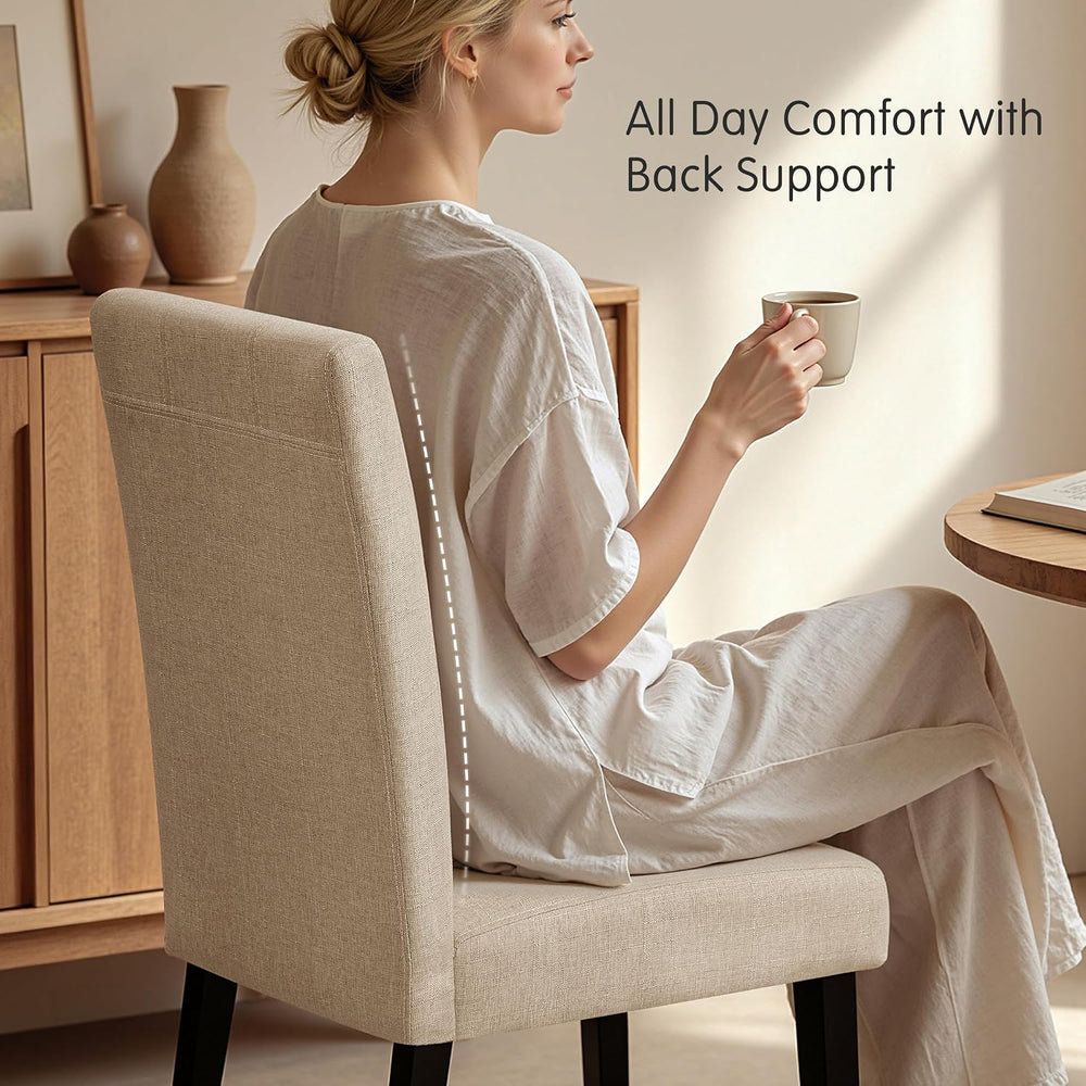 HOMYZOO Dining Chairs Set of 2, Upholstered Dining Room Chairs with Padded Se...