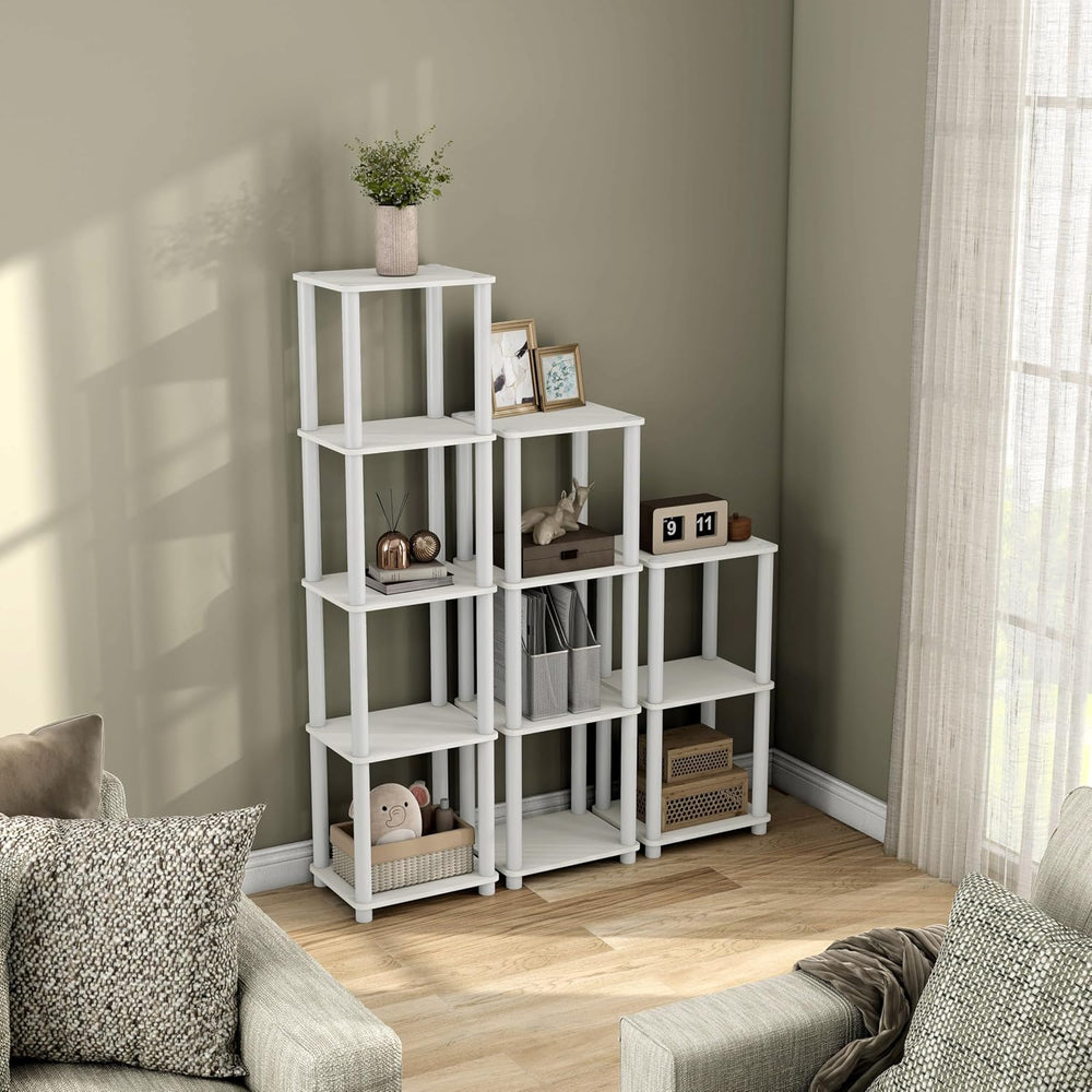 Homes: Inside + Out Apexa Modern 4-Tier Narrow Shelving Units, Collectibles D...