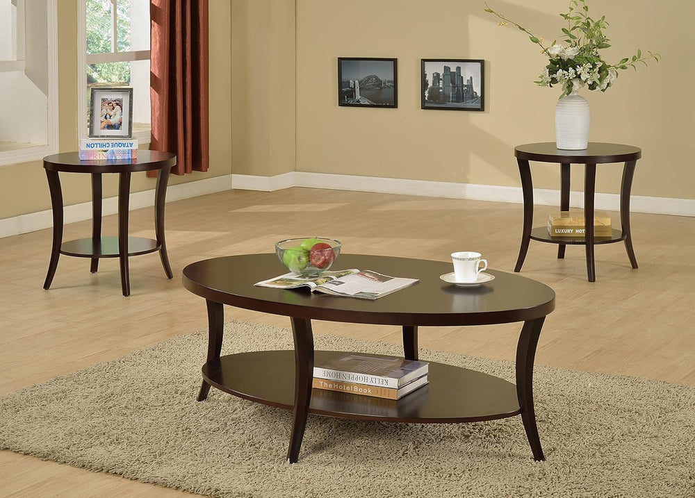23" Contemporary Wooden Side Table, End Table with Storage Shelf, Accent...