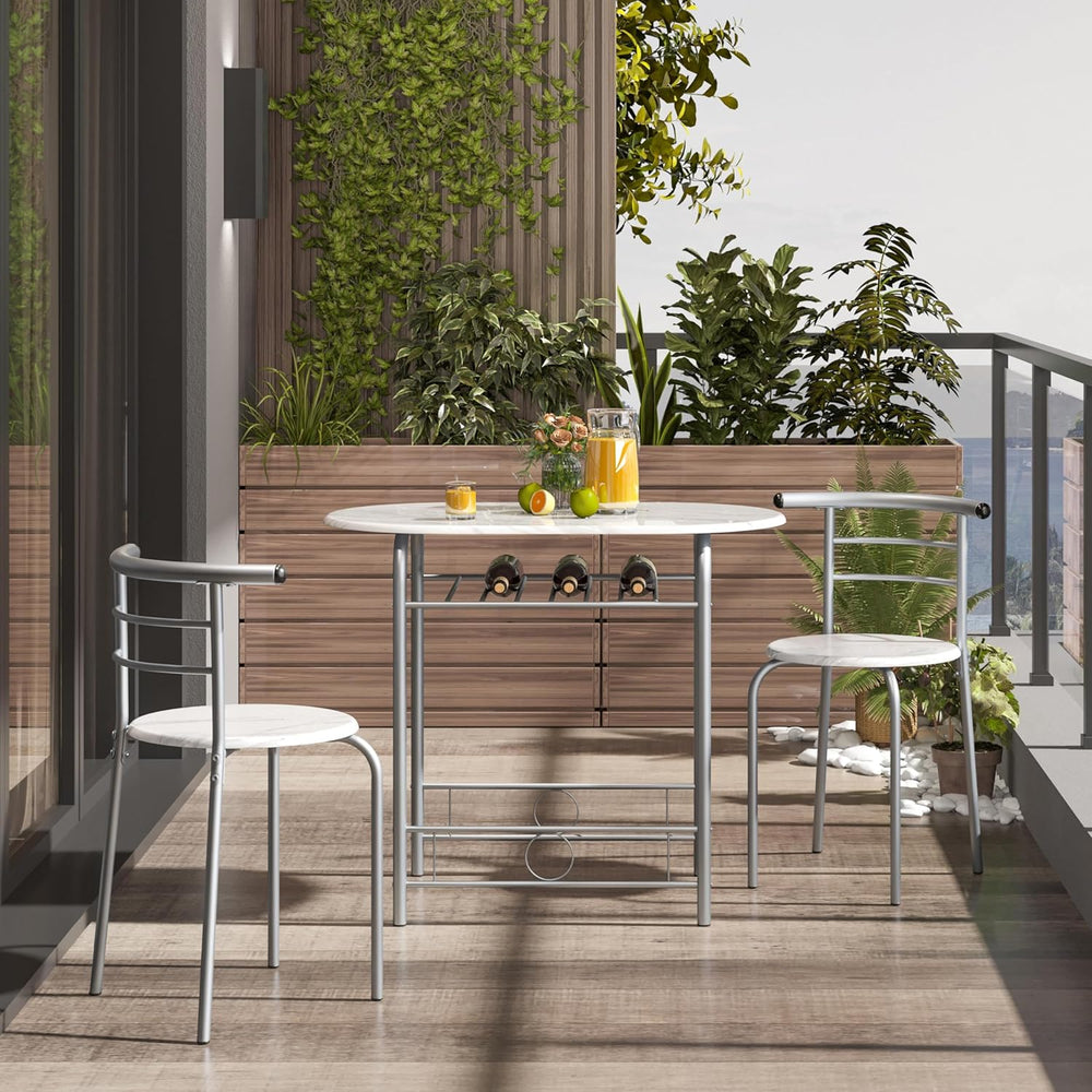 Yaheetech 3-Piece Dining Table Set, Breakfast Bistro Table Set for 2, Small K...