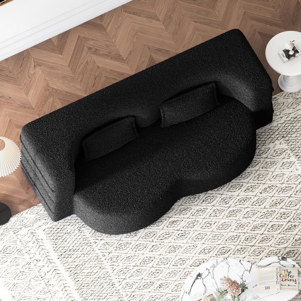 Black Modern Sleeper Sofa - Foam Filled & Assembly Free