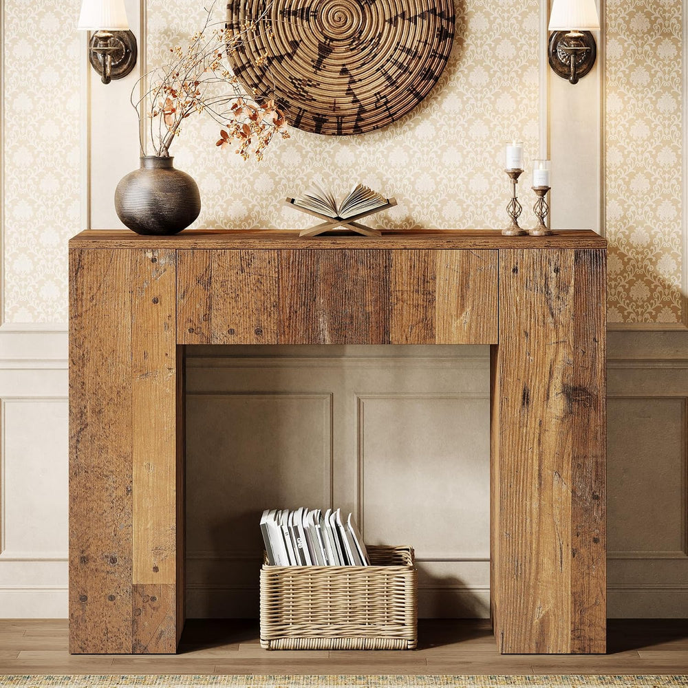 Tribesigns 39'' Farmhouse Console Table, Narrow Sofa Entryway Table w...