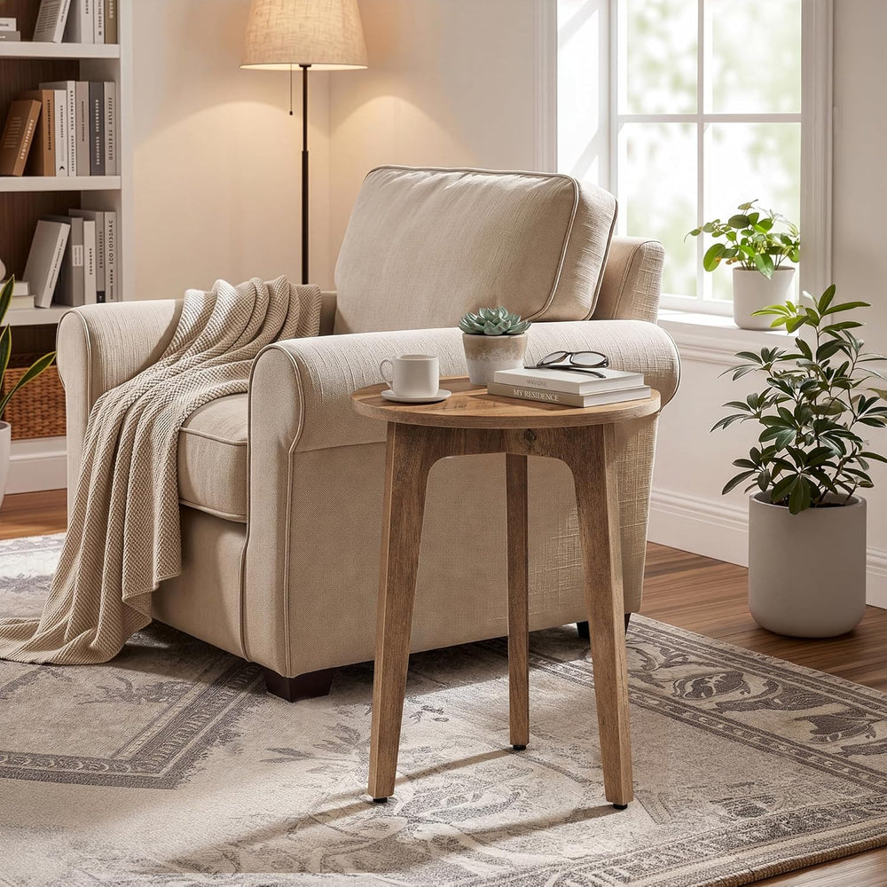 VASAGLE MAEZO Collection - Small Side Table, Round End Table, Nightstand with...