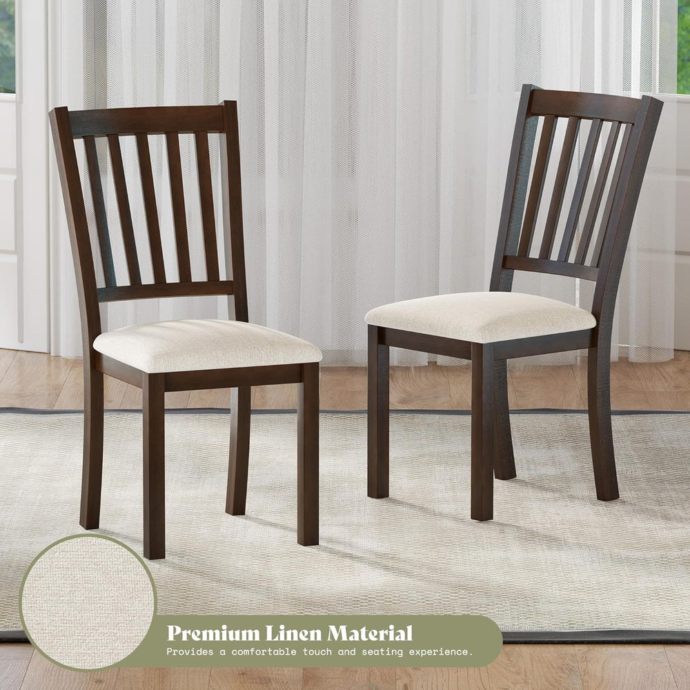 AMERLIFE Dining Chairs Set of 8, Farmhouse Upholstered Kitchen Dining Chairs ...