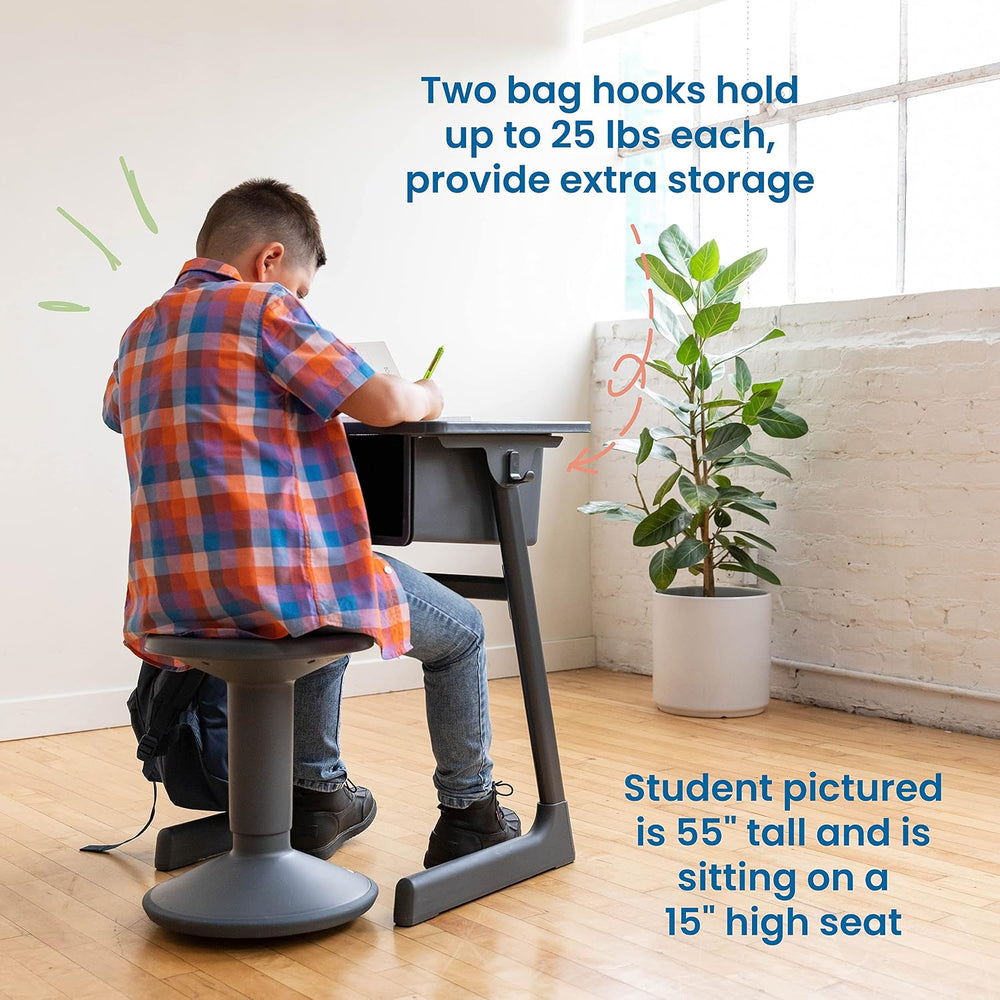 ECR4Kids Cave Open Front Desk with Plastic Book Box, Classroom Furniture, Map...