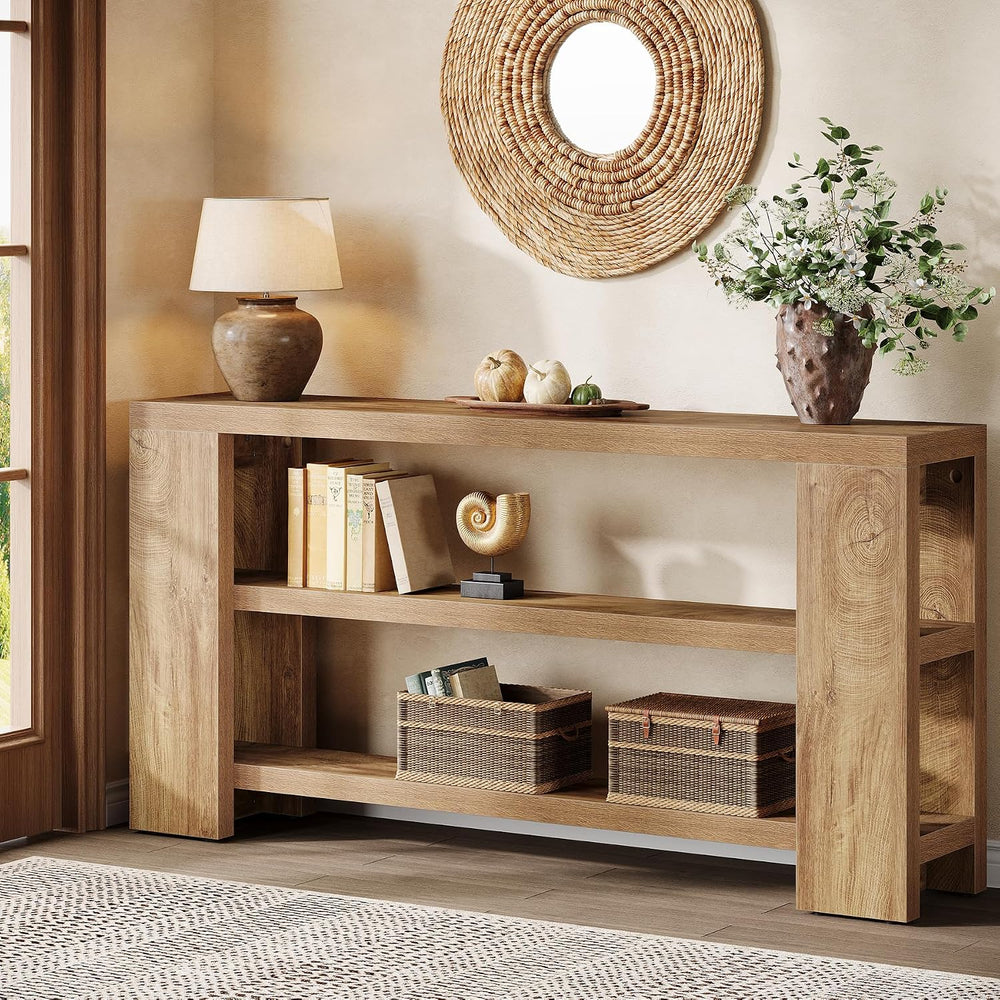Tribesigns 70.9-Inch Extra Long Console Table with Storage, Narrow Wooden Sof...