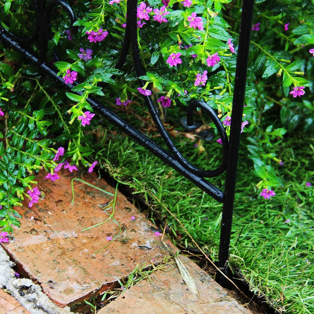 5 Panels Decorative Garden Fence 16" W x 13" H, Total Long 6.7FT Ou...