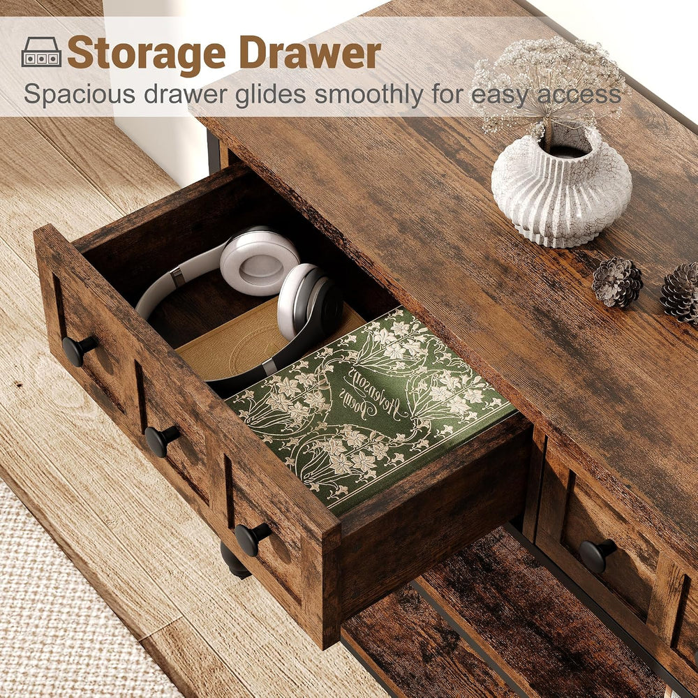 GarveeHome 52" Console Table, Entryway Table with 3 Storage Drawers, 3 T...