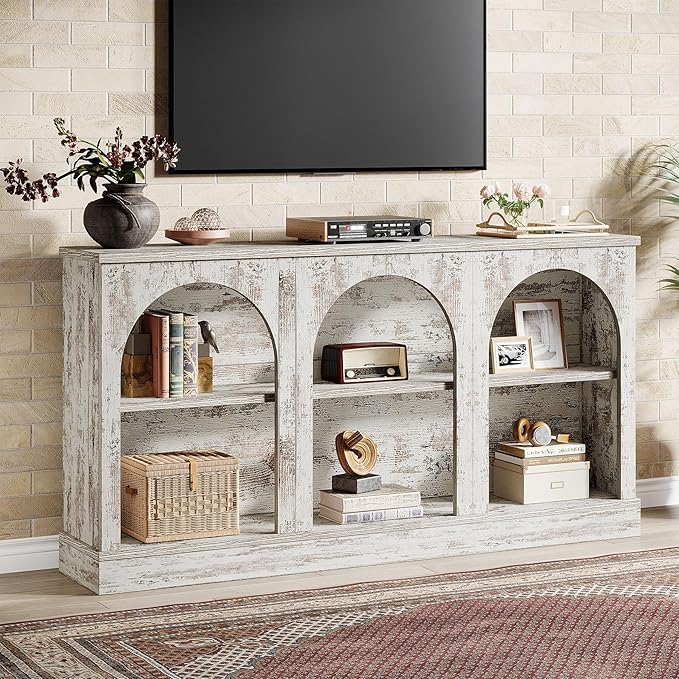 Tribesigns TV Media Consoles for Living Room, Farmhouse Entertainment Center ...
