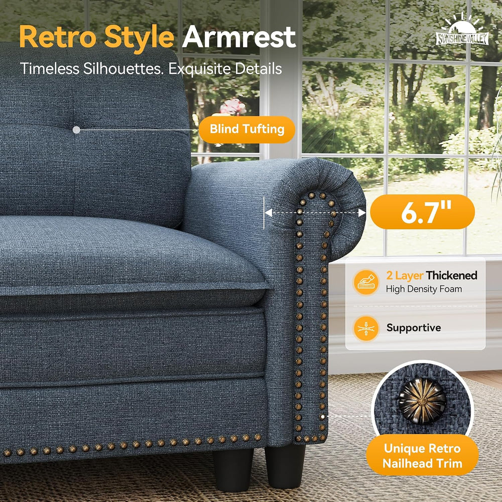 SUNSHINE VALLEY Modular Sectional Sofa and Loveseat Set Living Room 3-Piece |...