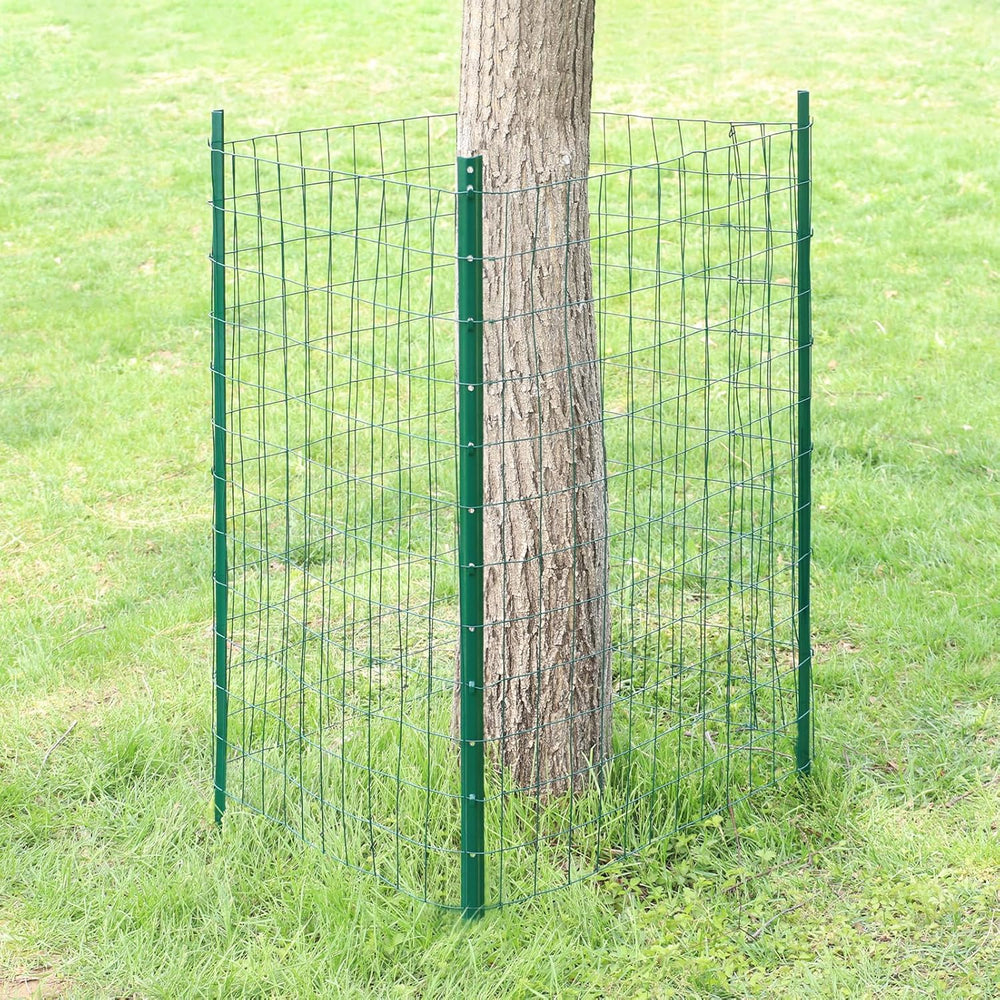 Green PVC Coated Welded Wire Fence 24" x 50' Roll, 2"x3" M...