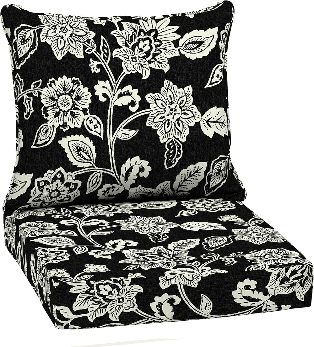 Arden Selections Outdoor Deep Seat Cushion Set, 22 x 24, Water Repellent, Fad...