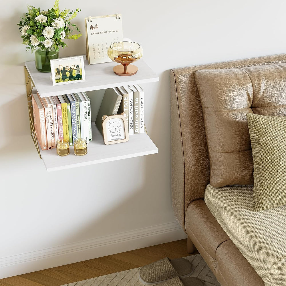 Love-KANKEI Wide Deep Floating Wall Shelves Set of 2,16"x12",Wood,W...