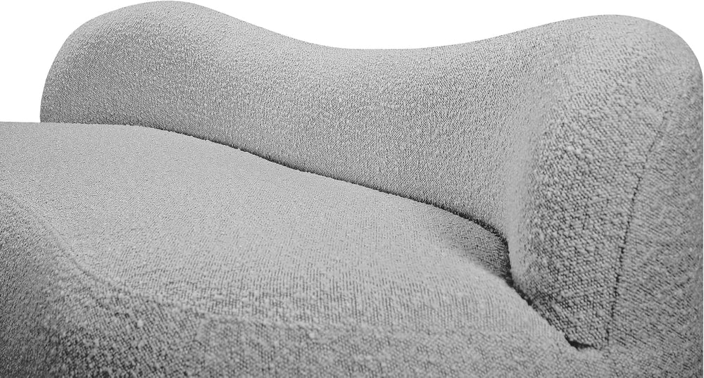 Meridian Furniture 119Grey Flair Collection Modern | Contemporary Boucle Fabr...