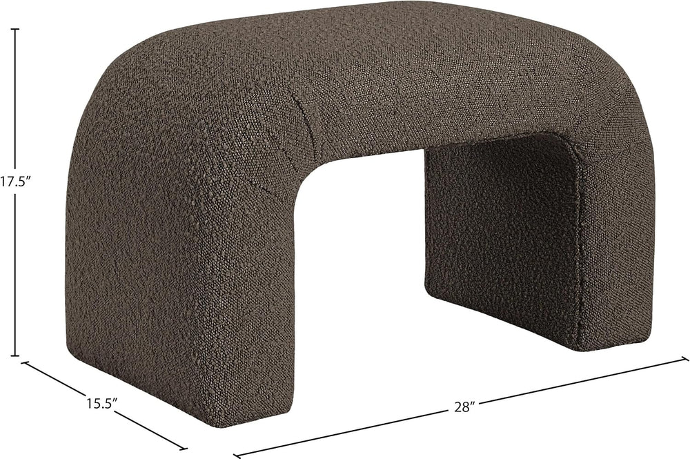 Meridian Furniture 169Brown Niagara Collection Modern | Contemporary Boucle F...