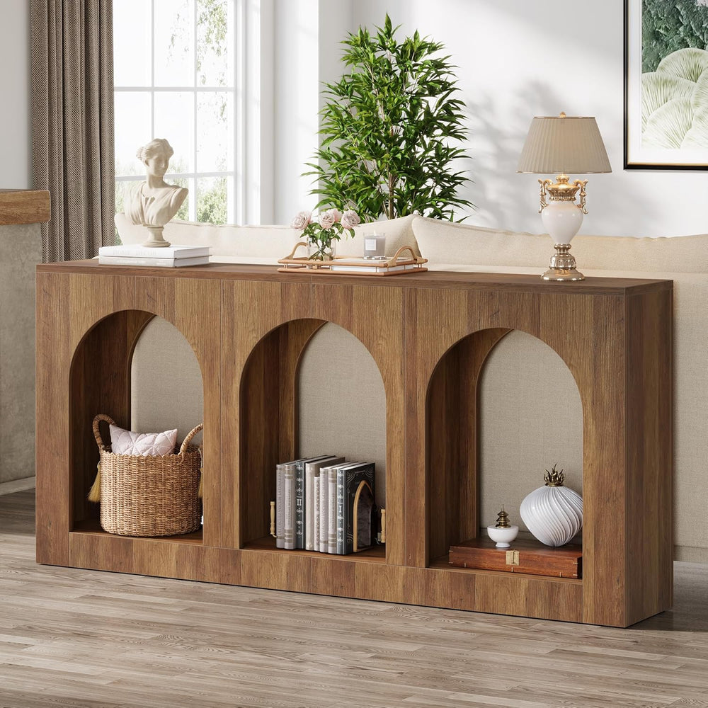 Tribesigns 70.9" Console Table with Storage, Wood Entryway Entry Table w...