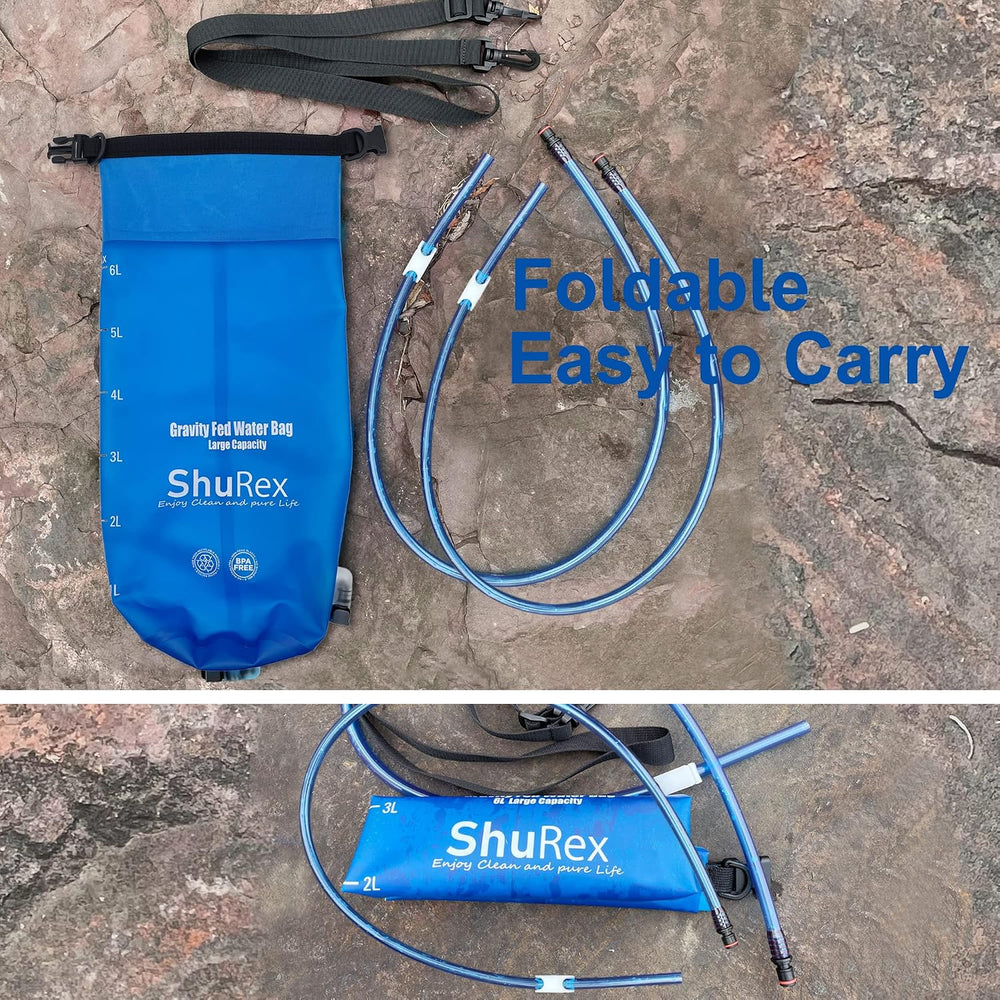 12L/3-Gal Gravity-Fed Water Bag with 2 Outlet Pipes