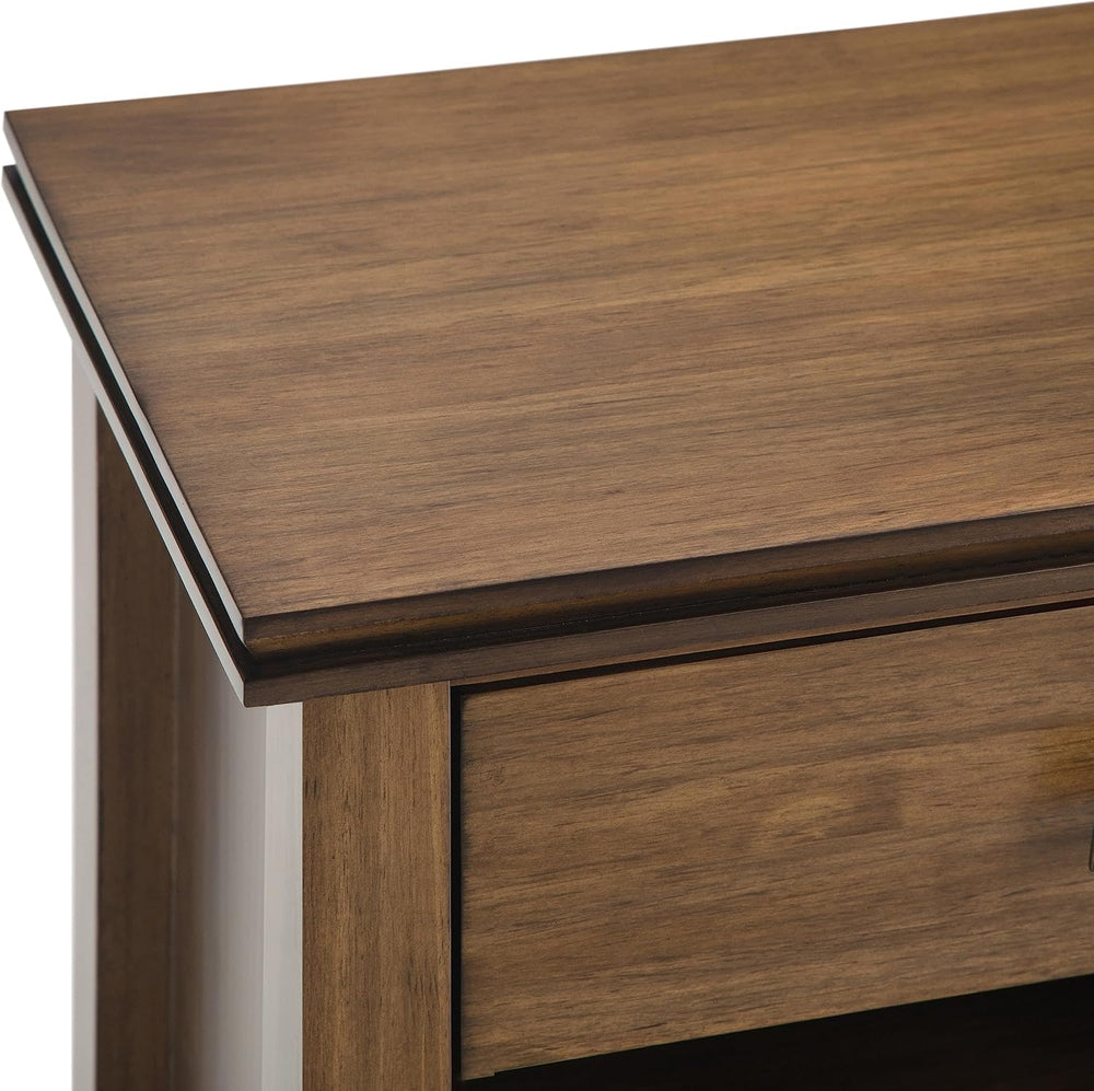 SIMPLIHOME Artisan Solid Wood 24 inch Wide Transitional-Style Bedside Nightst...